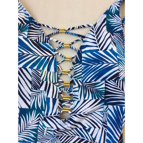 Bleu Rod Beattie Swim One Piece Swimsuit Lace Up Swimwear - Picture 3 of 9